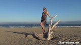 Naked masturbating with dildo to the beach snapshot 1