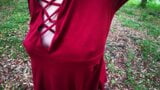 Punishing her breasts in the woods snapshot 3