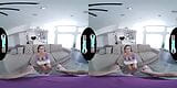 Wetvr, riesiger dicker Schwanz, gleitet tief in dünne Brünette in VR-Porno snapshot 3