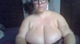 MILF in glasses with huge natural tits showing snapshot 8