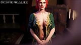 Triss Merigold de beste pijpbeurt van de heetste tovenares (The Witcher XXX) (3D Hentai porno, pijpbeurt) door Desire Reality snapshot 1