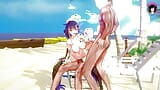 Plummy - Sexy Dance On The Beach + Sex (3D HENTAI) snapshot 2