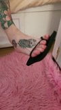 Foot fetish - amateur foot tease flip flop dangle snapshot 1