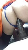 cute crossdesser riding and playing with big bloack cock snapshot 1