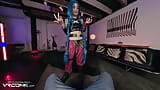 VR conk League Of Legends Jinx Una sexy teen parodia cosplay con Stevie moon nel porno HD snapshot 5