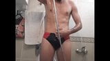 Quick shower and wank after the beach snapshot 2