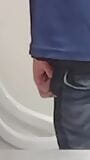 Small dick pissing public urinal snapshot 1