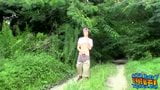 Straight deviant Sean Johansen jacking off in the woods snapshot 6