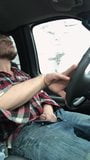 Jerking cock while driving in my car snapshot 5