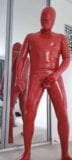 Full Red Rubber Suit snapshot 4