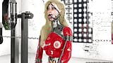 Ginger in Hardcore-Metall-Bondage und Latex-Catsuit wartet auf Gesichtsfick, 3D-BDSM-Animation # 2 snapshot 4