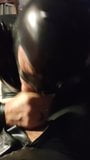 blowjob in latex hood snapshot 1