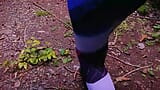 For my pee lovers. Pissing walkingin the forest. Outdoor. snapshot 4