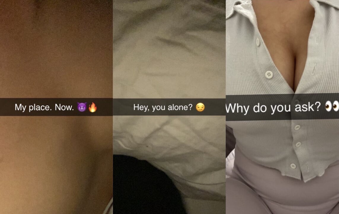 Zralá manželka podvádí svého přítele na Snapchatu / Paroháč / Sexting / Podvádění
