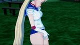 Sailor moon fingers her pussy until she orgasms. snapshot 6