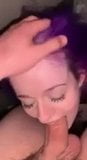 Purple Haired Blowjob Deepthroat snapshot 8