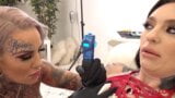 Misha gets new ink from Evilyn, then they share a cock snapshot 11