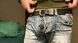 Showing bulge in my jeans snapshot 5