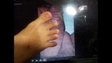 Anastasia's foot playing with my cock pic snapshot 8