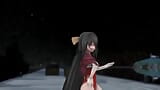 Kamikaze Hentai Dance Kantai Collection Torn Clothes 3D - Black Hair Color Edit Smixix snapshot 2