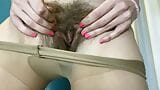 Pantyhose and hairy pussy by amateur girl snapshot 7