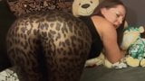 Stinky farts in tight leopard print leggings snapshot 7