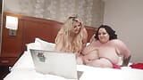 Huge tits SSBBW and her lesbian girlfriend go online snapshot 16