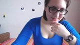 sexy brunette in glasses webcam snapshot 7