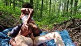 Real Outdoor Amateur Sex between Ebony Zaawaadi and German Guy snapshot 13