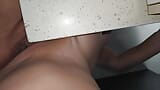 Naughty girl grinding pussy on kitchen bench snapshot 3