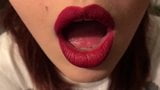 Masked girl gets cum on her tongue and smallow it snapshot 2