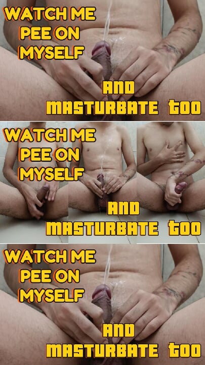 Twink gets really dirty. He piss on himself and enjoy it while masturbate and rub the pee over his chest