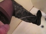 Pissing worn out Thigh Boots before throwing out snapshot 10