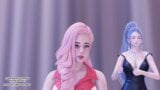 MMD G Reyish - KKILI KKILI Sexy Kpop Hot Dance Ahri Kaisa Seraphine KDA League of Legends snapshot 5