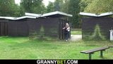 Guy fucks 70 years old blonde in the changing room snapshot 2