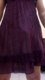 Satynowa szyfonowa sukienka sika i spuszcza się szmata snapshot 5