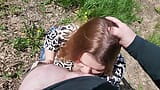 Stepsister fucks hard in the park in public in all positions snapshot 6