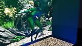 Hot Alien Chick's Squishy Tits and Ass Float Well In the Aquarium snapshot 8