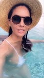 Olivia Munn in White Bikini (IGVideo) snapshot 1