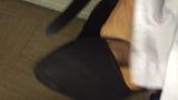 fuck and cum on workmate's highheel snapshot 2