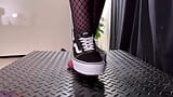 Roommate Crushes and Tramples Your Genitals in Black Platform Vans Shoes - Bootjob, Shoejob, Ballbusting, CBT, Trample snapshot 7