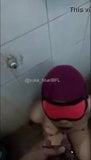 Purple Hijab Piss in Mouth snapshot 4