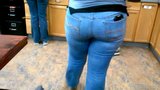 Ebony Big Ass Wide Hips in Blue Jeans! snapshot 1