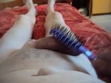 230 lashes with a Hairbrush on my cock snapshot 1