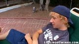 Skinny young man and his twink boyfriend get freaky outside snapshot 3