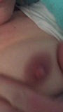 I play with my pussy and sucking my boobs in bed  snapshot 9