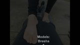 Bresha Foot Kissing & Worship in Public Park snapshot 10