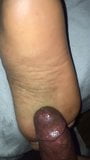 Rubbing dick on sole til cum oozes out snapshot 5