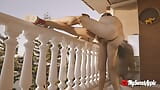 Brunette Creampied on the Balcony for Neighbors to Watch snapshot 14