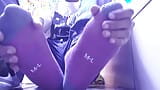 HAVING A REST WITH MY NEW COLOR SOCKS snapshot 6